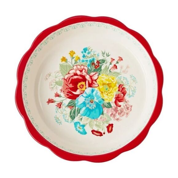 🦋 2023 🦋 New Pioneer Woman Fancy Flourish 10-Inch Stoneware Pie - Picture 5 of 10